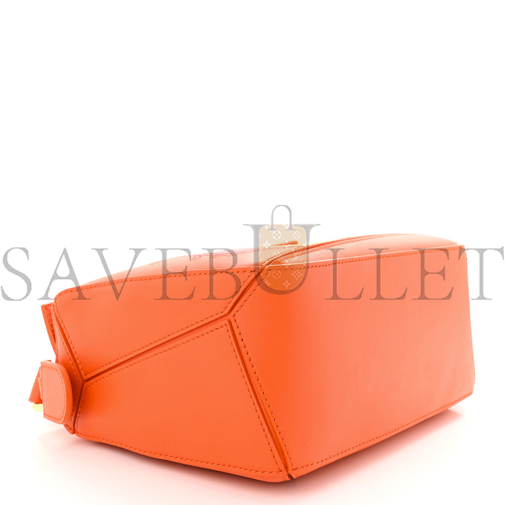 LOEWE X HOWLS MOVING CASTLE SATIN CALFSKIN SMALL CALCIFER PUZZLE ORANGE (24*16.5*10.5cm)