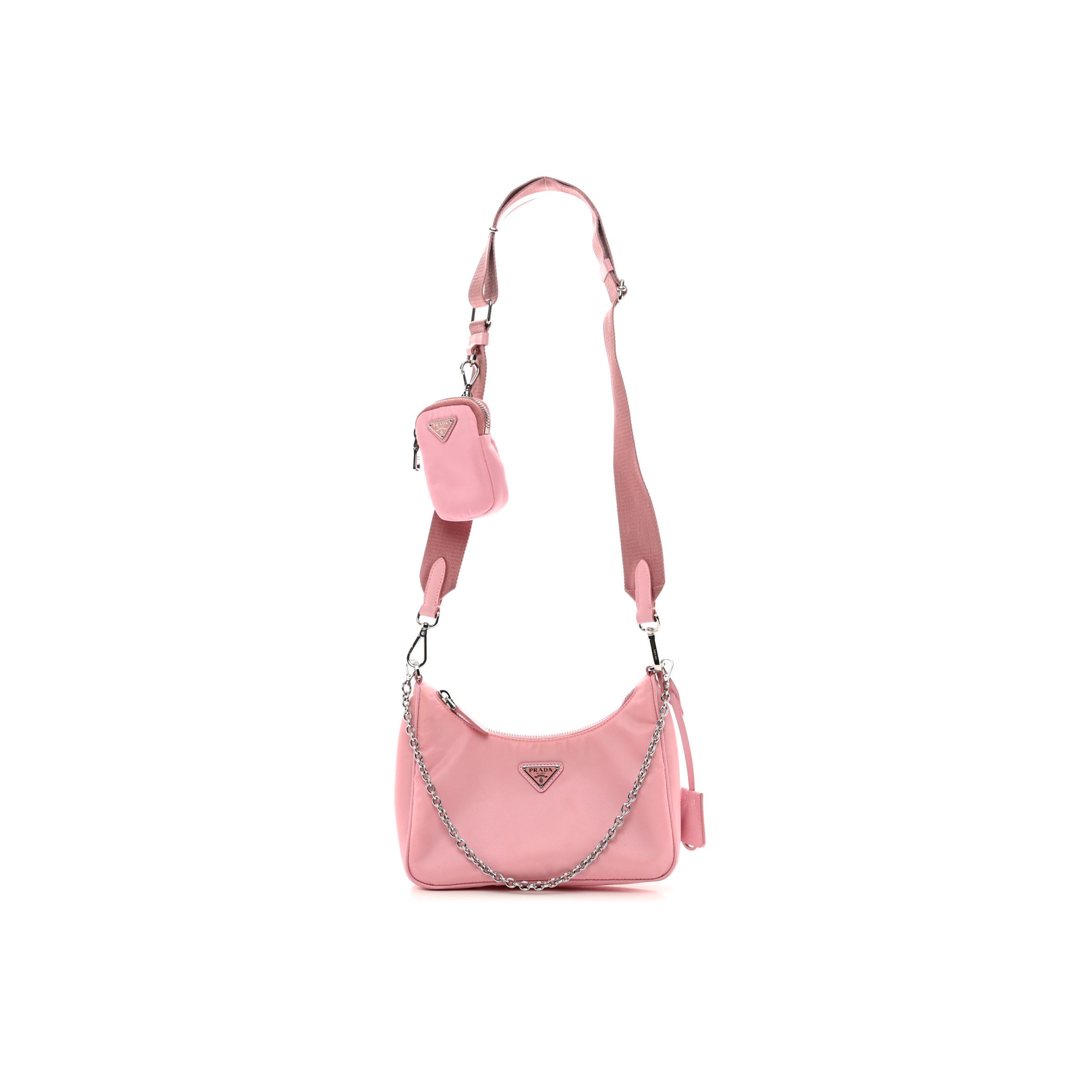 PRADA NYLON RE-EDITION 2005 SHOULDER BAG ROSA (22*17*6cm)