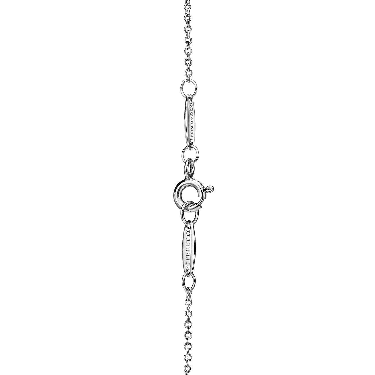 TIFFANY ELSA PERETTI® BEAN® DESIGN PENDANT IN PLATINUM WITH DIAMONDS, 9 MM