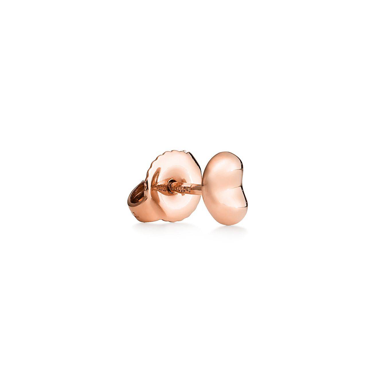 TIFFANY ELSA PERETTI® BEAN® DESIGN EARRINGS IN ROSE GOLD, 9 MM