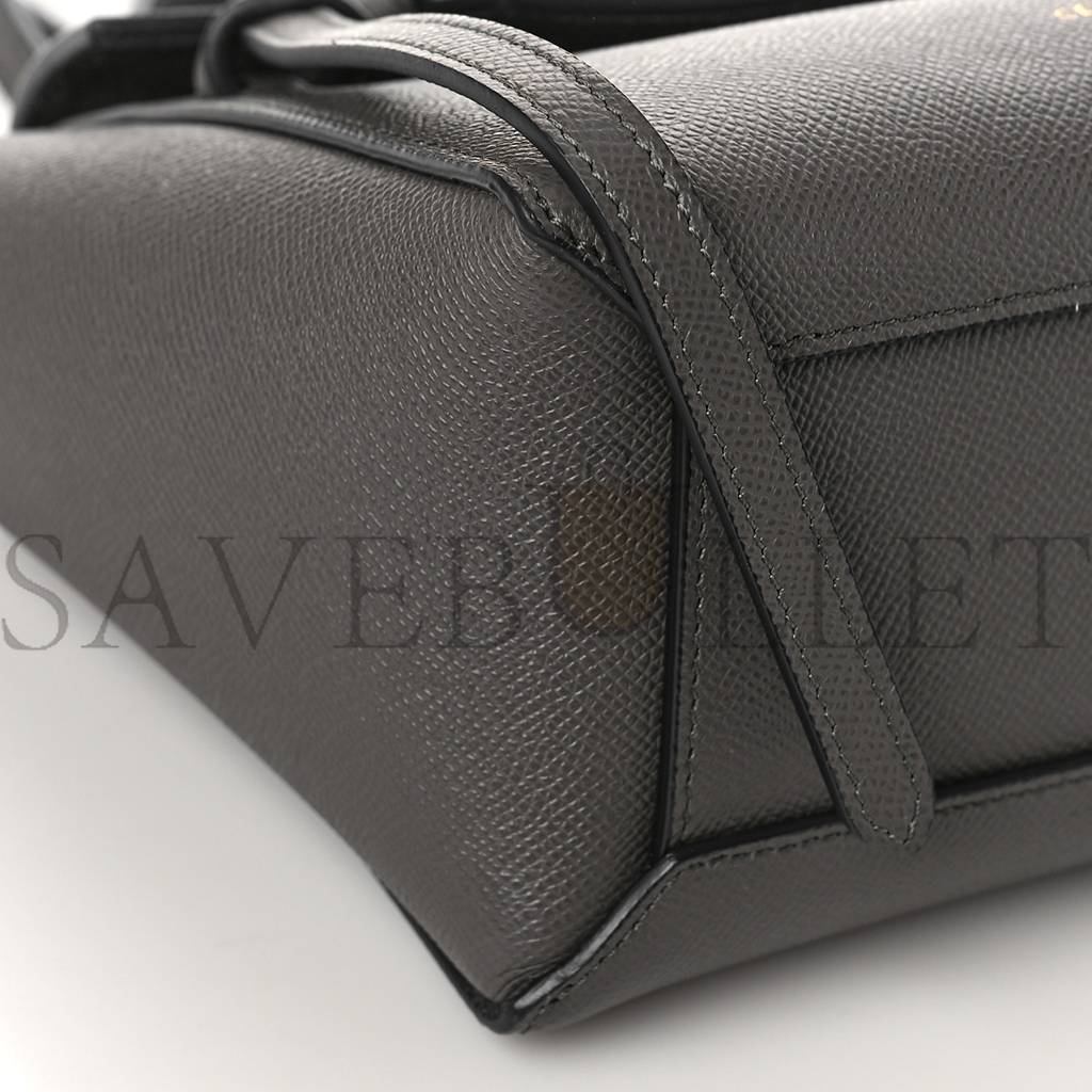 CELINE GRAINED CALFSKIN NANO BELT BAG GREY (20*19*11cm)